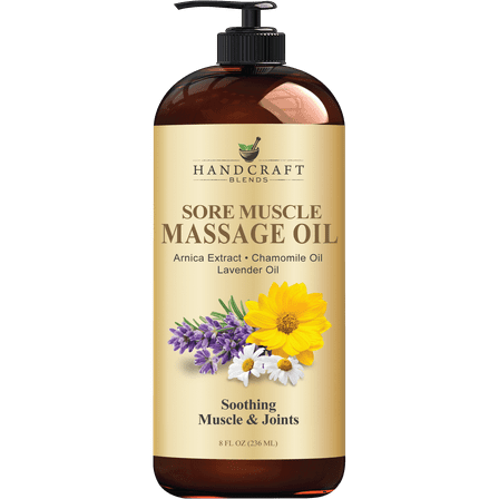 Handcraft Blends Soothing Massage Oil with Arnica & Peppermint, 8 oz