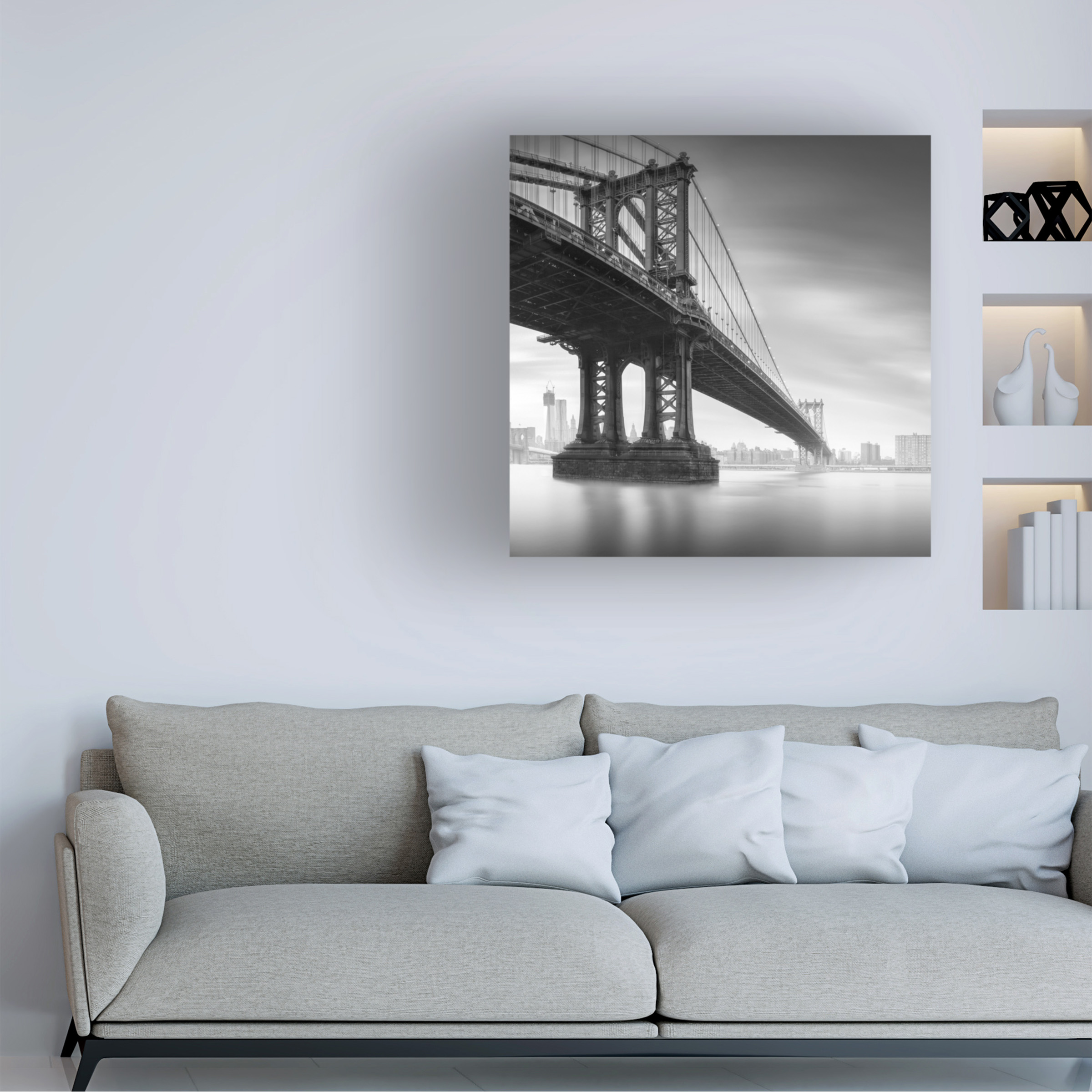 Trademark Fine Art "Manhattan Bridge I" Canvas Art by Moises Levy