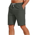 thumbnail image 4 of LONKITO Mens Casual Shorts with Pockets Classic Slim Fit Summer Shorts Elastic Waist Drawstring, 4 of 7