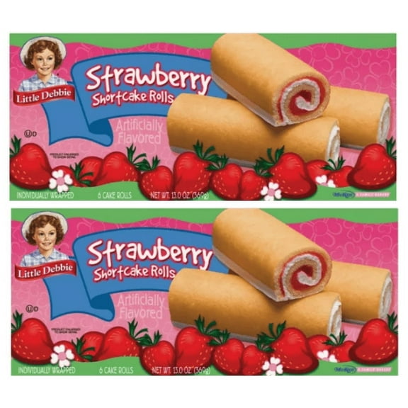 Little Debbie Strawberry Shortcake Rolls, 6 ct, 13.0 oz pack of 2