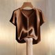 thumbnail image 3 of Eres Más Que Una Camisa de Puntuación de Prueba Moda de Verano de Mujer Color Sólido Casual Cuello en V Top de Manga Corta Mujeres Tops de Verano Casual, 3 of 5