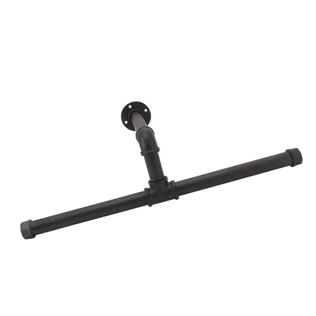 Perchero De Pared, Perchero De Tubo De Hierro, Estructura Firme Negra De Fácil Instalación Para Guardarropa De Balcón