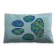 thumbnail image 1 of Ahgly Company Patterned Outdoor Rectangular Light Aquamarine Green Lumbar Throw Pillow, 13 inch by 19 inch, 1 of 5