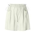 thumbnail image 4 of Ussuma Thin Pants for Pregnant Women with Abdomen Support Solid Color Breathable Maternity Shorts Elastic Waist Simple and Comfortable Summer Sports Go for A Walk Everyday Wear Dine Together M, 4 of 9