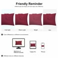 thumbnail image 7 of PiccoCasa 2 Pack Soft Microfiber Pillow Case, 14" x 20", Burgundy Zipper Closure, 7 of 7