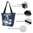 thumbnail image 4 of Bingfone Shark Women Shoulder Tote Bags Casual Bag Ladies Shopping Handbag, 4 of 7