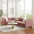 thumbnail image 3 of Sanguine Channel Tufted Performance Velvet 4-Piece Left-Facing Modular Sectional Sofa, 3 of 6