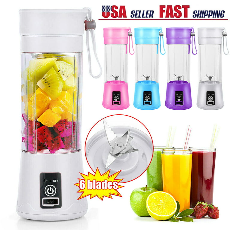 Compact Travel Kitchen Electric Blender: Mini Mixer, Juicer Machine & Smoothie  Maker with Portable Blender Cup Bottle for Fruit Juice