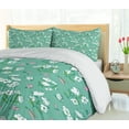 thumbnail image 5 of Ambesonne Hipster Duvet Cover Set, Blooming Butterflies Sketch, 2-Calking, Seafoam and Pale Pink, 5 of 7