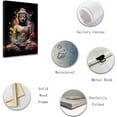 thumbnail image 5 of Abstract Buddha Painting Colorful Graffiti Buddha Statue Wall Art Zen Picture Meditation Canvas Artwork Spa Prints for Spiritual Buddhism Prayer Room(Picture-1, (12.00" x 18.00")), 5 of 6