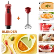 Bonsenkitchen Handheld Blender, Immersion Blender Handheld,Red