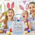 thumbnail image 3 of Easter Basket Stuffers Gift for Toddler Girl Boy,Easter Bunny Basket - Blue Tote Bag for Easter Egg Hunts, Candy Storage, and Party Decor, 3 of 7