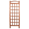 thumbnail image 2 of Leisure Season Medium Brown Cedar Arched Square Lattice Trellis, 2 of 4