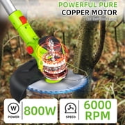 Paddsun Weed Eaters, Electric Cordless Weed Wacker 24V String Trimmer with 8 inch Blades Electric Weed Eater
