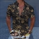 thumbnail image 2 of Camisas Hombre Manga Larga Hombres Casual Manga corta Primavera Verano Turndown Neck 3D Impreso Camisas Moda Top Blusa Camisas (Black, M), 2 of 4