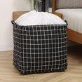 thumbnail image 3 of Gnmfd 100L Large Capacity Drawstring Storage Bag, Foldable Canvas Organizer for Clothes, Quilts, and Household Items, Dustproof, Space-Saving Design for Moving and Seasonal Storage, 3 of 4