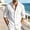 White, variant on Men's Casual Button Down Shirts Long Sleeve Cotton Beach Wedding Shirt Summer Linen Shirt White XL