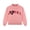 Pink, variant on Women Athletic Oversized Sweatshirt, PARKE Letter Heart Patch Embroidery Loose Casual Long Sleeve Pullover Tops