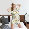 thumbnail image 5 of Cauagu Golf Icons And Golfer for Women's Round Neck Pajama Set,Short-Sleeved Pajamas Soft Sleepwear Set Summer Pajamas Set Lounge Sets 2-Piece Pj-Small, 5 of 6