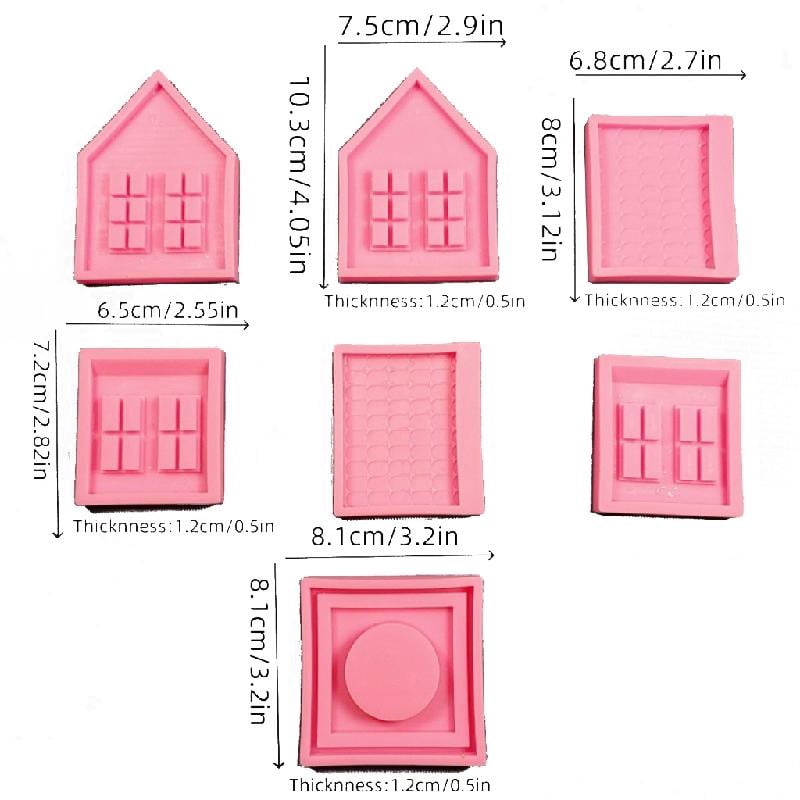 BQBQERT House Shape Tealight Stand Silicone Mold, Easy Demoulding Epoxy Resin for Home Decoration, Art Project