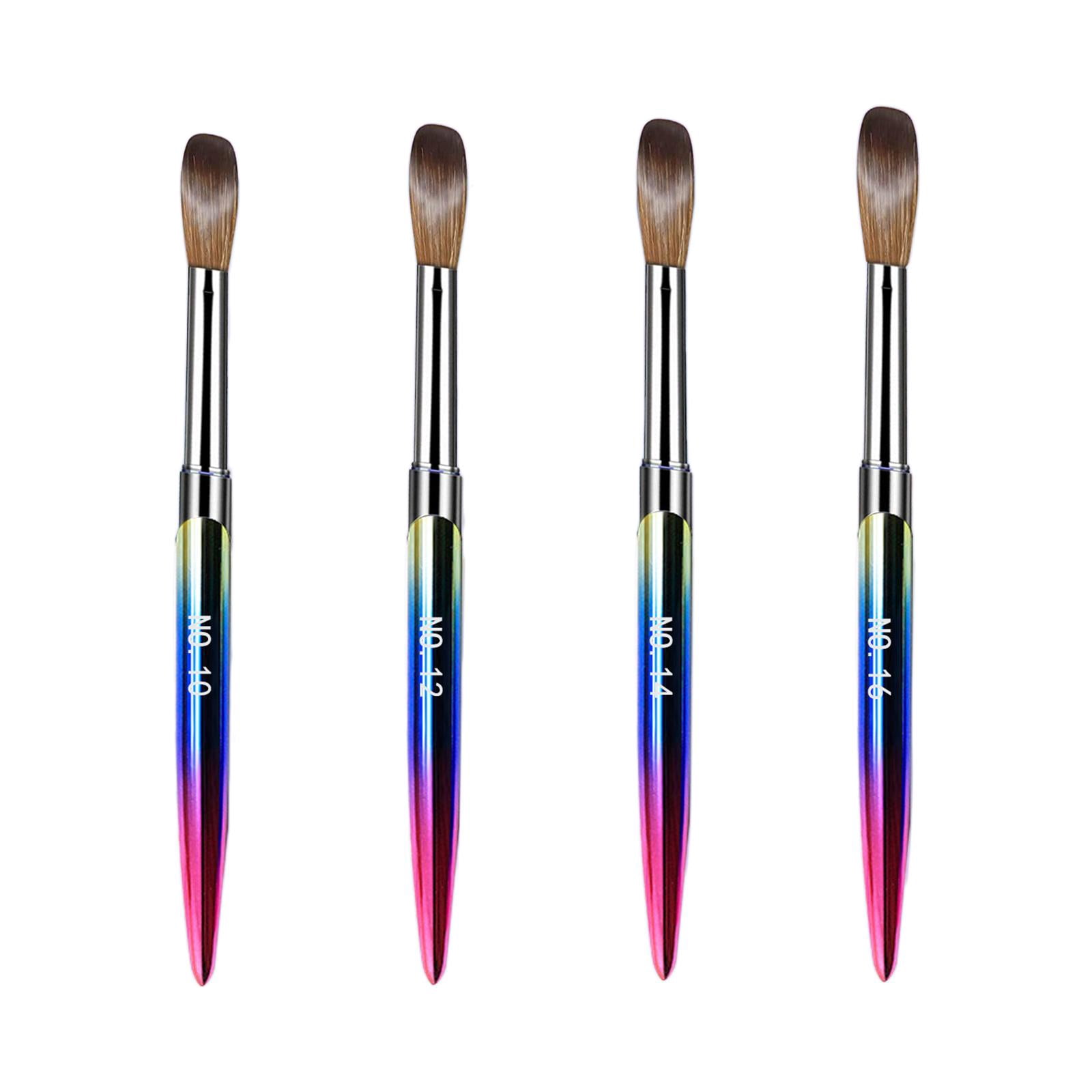 Stgfyxgs 4 Pieces Acrylic Nail Brush Set, Manicure Nail Brushes Practical Professional Beginner Drawing Tools for Nail Carving