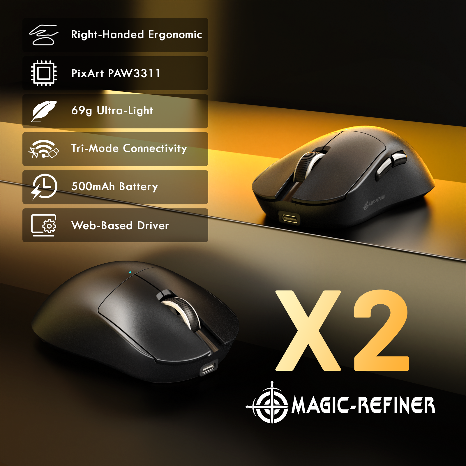 Magic-Refiner X2 Wireless Gaming Mouse photo 8