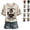 Gray, variant on Clossjun Women's Vintage Halloween Shirts Skeleton Print Short Sleeve Fall Wear T-Shirts for Party Streetwear L