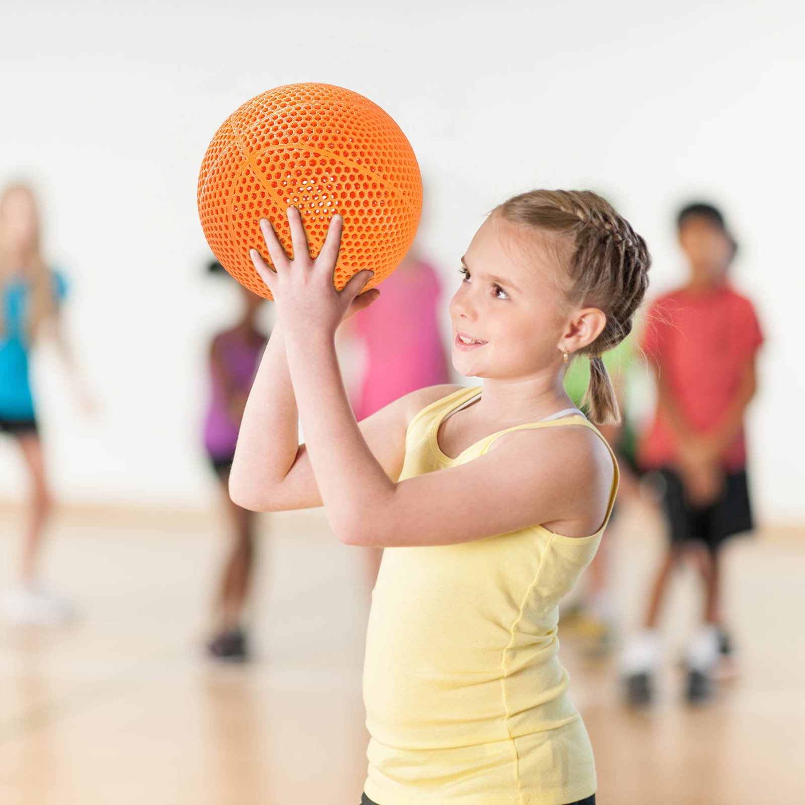 Durable 3D Printed Airless Basketball - High Elasticity, No Pump Needed, Perfect for Indoor & Outdoor Play