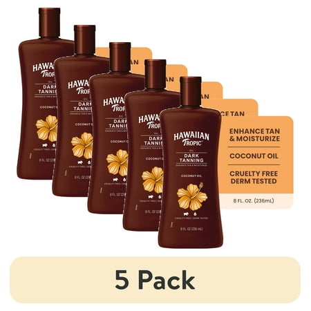 (5 pack) Hawaiian Tropic Dark Tanning Oil, 8 fl oz