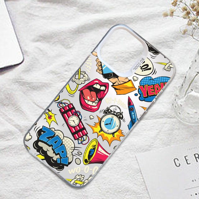 Funda para teléfono de cuerpo completo para mujer, diseño divertido y divertido, apto para iPhone 15 Pro