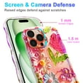 thumbnail image 5 of Magnetic Case for iPhone 16 Pro Max Support Wireless Charging, Floral Stars Butterfly Pattern Print Design Rugged Shockproof Cover for Women Girls, Flower Protective Phone Case Cover, Floral-D, 5 of 7
