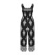 thumbnail image 4 of Karight Women's Casual Loose Overalls Jumpsuits Floral One Piece Square Neck Shirred Pants with Pockets, 4 of 6
