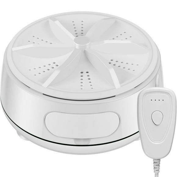 Mini Laveuse à 4 Modes, Turbine à Ultrasons, Petite Laveuse à Ultrasons, Fonctionnement Silencieux, Laveuse Portable, Mini Laveuse avec Conception de Rangement pour Détergent pour la Maison et le Voyage C