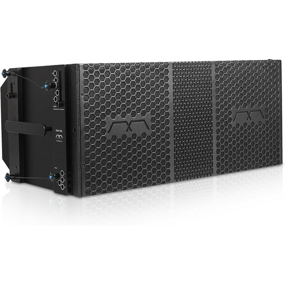 Sound Town MODE Audio Dual 10" Two-Way 2640 Watts High Power Line Array Loudspeakers, Italian-Made FaitalPRO Neodymium Drivers, Bi-Amp, Baltic Birch Plywood, Aluminum Side Handles, Black (FILA-10.2)