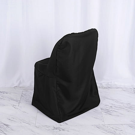 Balsacircle Polyester Folding Flat Chair Cover Slipcover For Party