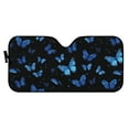 thumbnail image 2 of Yuyamidu Blue Butterfly Car Sun Shade Windshield Fashion Auto Sun Visor Protector for Women Easy to Install Car Windshield Sun Shade for SUV Truck Van, 2 of 5
