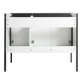thumbnail image 6 of Fine Fixtures  Oakville Bathroom Vanity  with White Ceramic Sink White Matte - Black Hardware 42 Inch, 6 of 8