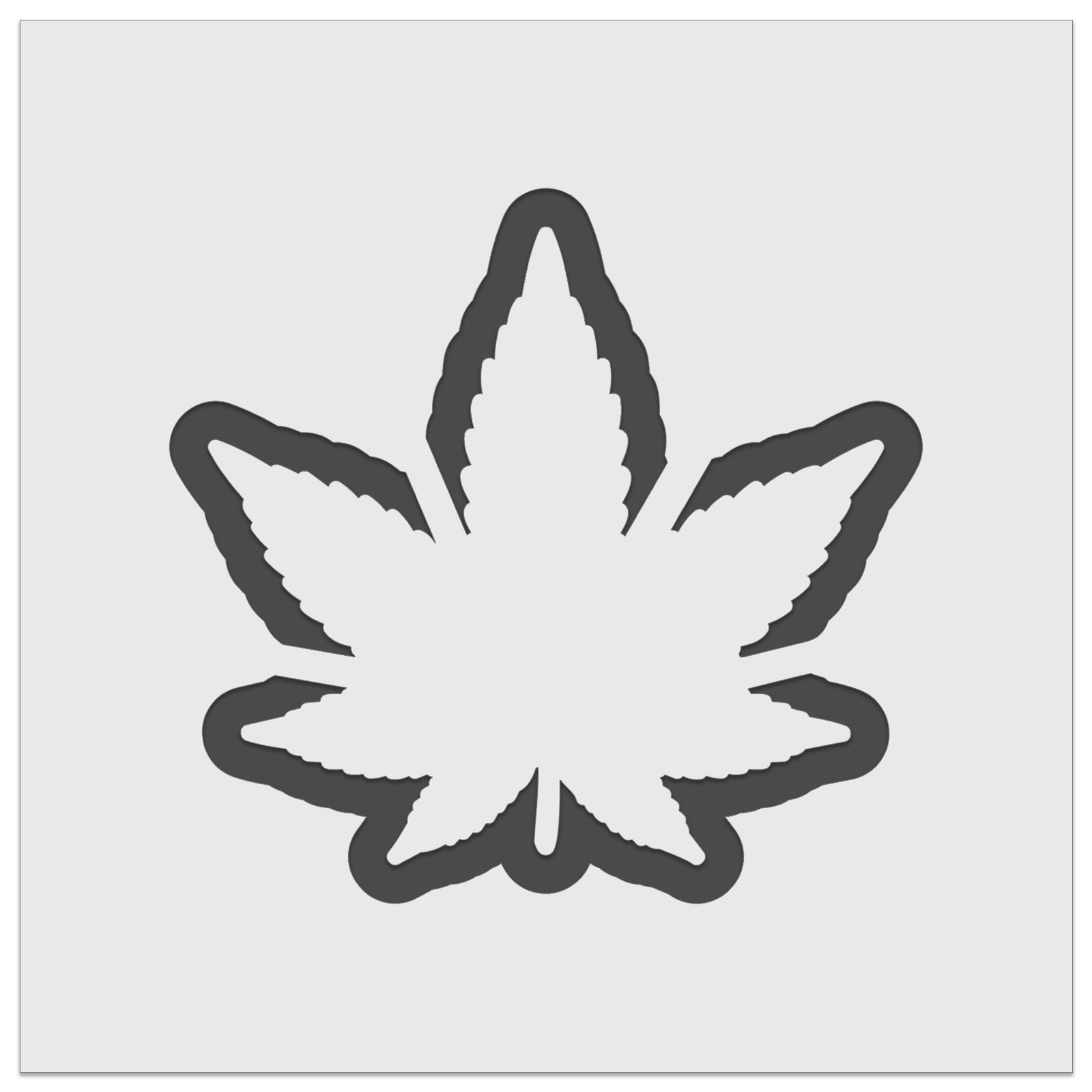 Marijuana Leaf Outline DIY Cookie Wall Craft Stencil 7 0 Inch