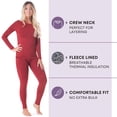 thumbnail image 4 of Rocky Women Thermal Top and Bottom Set Warmer Cold Weather Underwear Set, Rust Large, 4 of 7