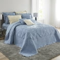 thumbnail image 6 of BrylaneHome Bedding Lightweight All Season Modern Amelia Quilted Damask Oversized Ultra Soft Bedspread, 6 of 6