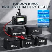 TOPDON BT600 - 12V Battery Tester & 12V/24V System Tester with Built-in Printer, Color Display