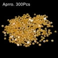 thumbnail image 3 of REGALWOVEN 300Pcs Flatback Pearls 4mm ABS Plastic Half Round Dome Imitation Pearls Craft Beads Gold Yellow, 3 of 5
