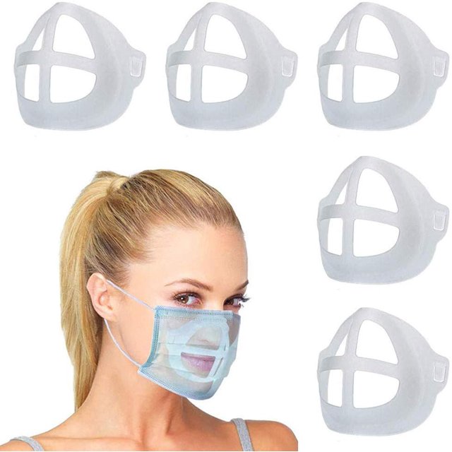 Lot de 1 - Support de Masque 3D en Silicone - Cadre de Support Intérieur - Support de Visage pour Masque - Protecteur de Rouge à Lèvres Réutilisable - Support Intérieur pour Masque