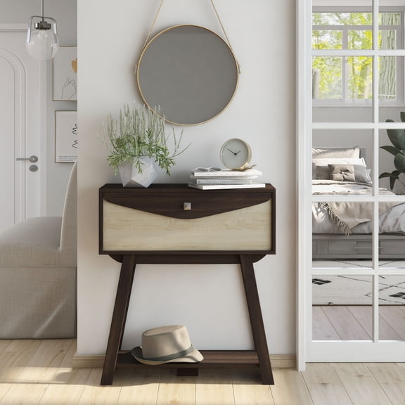Furniture of America Amis Storage Wood Indoor Console Table, Wenge