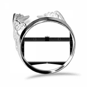 Britain London Tower Bridge Outline UK Ring Adjustable Love Wedding Engagement