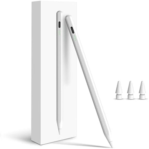 Stylus Pencil for Apple iPad 2018‑2026, Fast Charge iPad Pen with Palm Rejection & Tilt Sensitivity for iPad Air, iPad Pro, iPad Mini, 6th‑11th Gen iPad