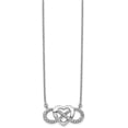 thumbnail image 2 of Avariah Solid 14K White Gold Lab Grown Diamond Infinity Heart Necklace - 18" Chain, 2 of 5