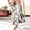 003 White, variant on Women's Boho Harem Pants Vintage Floral Print Elastic Waist Jogger Pants Baggy Casual Lounge Trousers