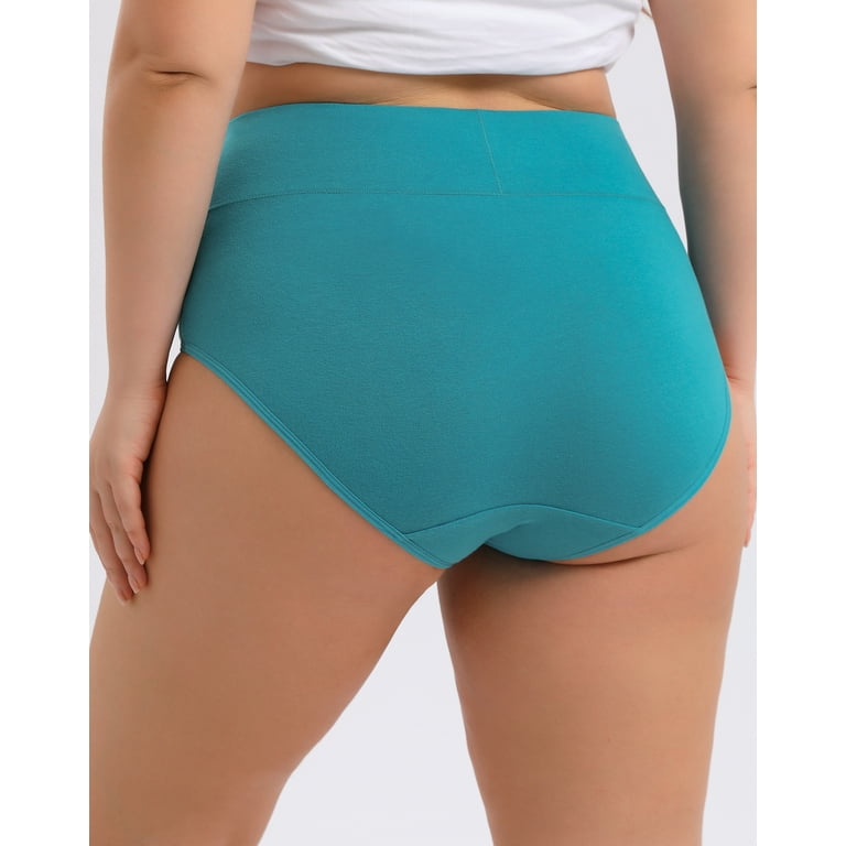 KHWAISH STORE Women's Underwear High-End HIPS Shaping Body Size Plus Size  Underwear Women's Cotton High Waist Ladies Briefs Shorts, Size(26 Till 46)