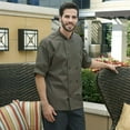 thumbnail image 4 of 0415-6406 South Beach Short Sleeve Chef Coat in Slate - 2XLarge, 4 of 6